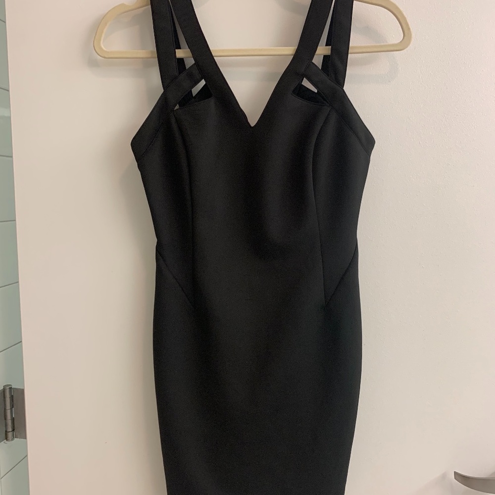 Forever21 black v-neck mini dress